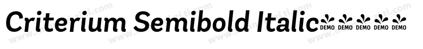 Criterium Semibold Italic字体转换